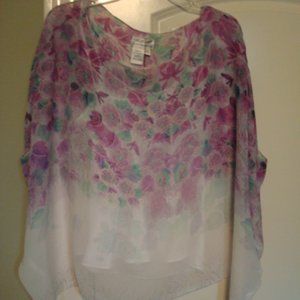 NWT M.S.S.P MULTI-COLOR PASTEL BLOUSE S